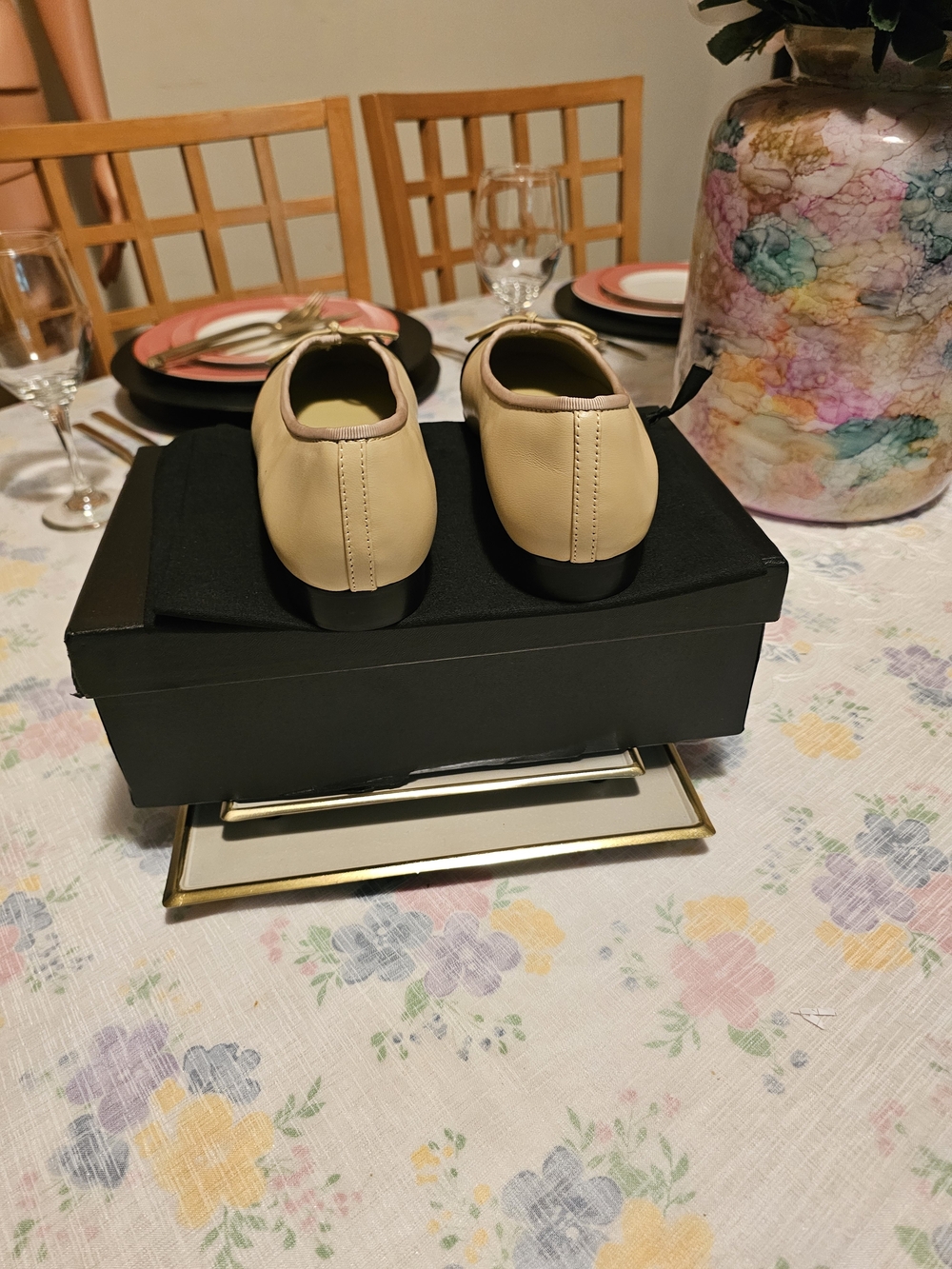 Chanel Leather Ballerina Lambskin  Flats